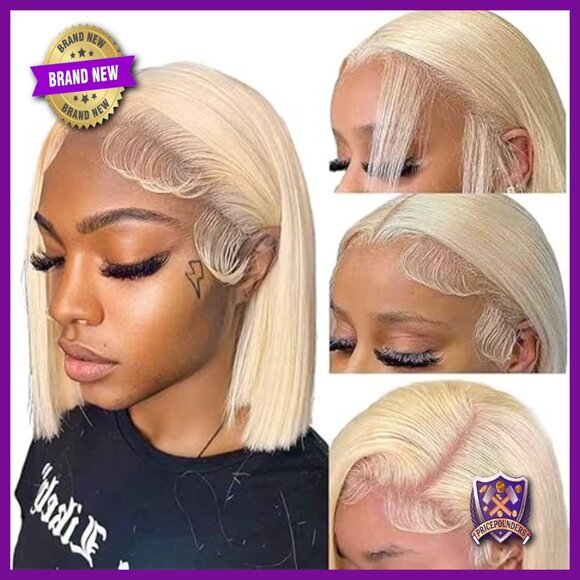 13x4 HD Lace Front Wig Human Hair 200% Density 10 Inch Glueless main image 5